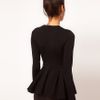Asos Collection  Top with Peplum in Bonded Fabric in Black - Lyst
