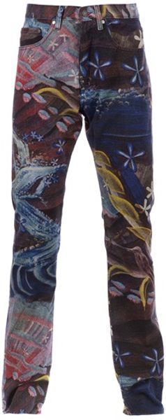 Dries Van Noten Printed Jeans - Lyst