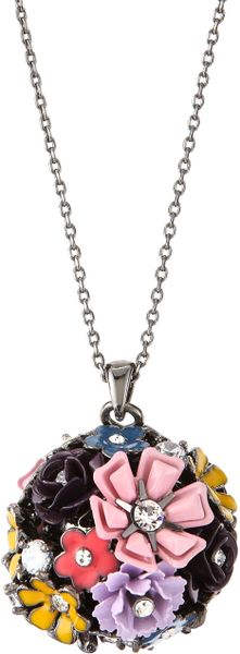Juicy Couture Floral Cluster Necklace - Lyst