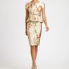Oscar De La Renta Peplum Dress in Gold - Lyst
