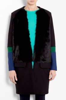 Preen Zora Scuba Wool Sheepskin Coat - Lyst