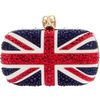 Alexander Mcqueen Union Jack Skull Clutch in Blue - Lyst