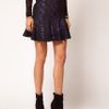 Asos Collection Asos Premium Trumpet Mini Skirt in Blue (navy) - Lyst