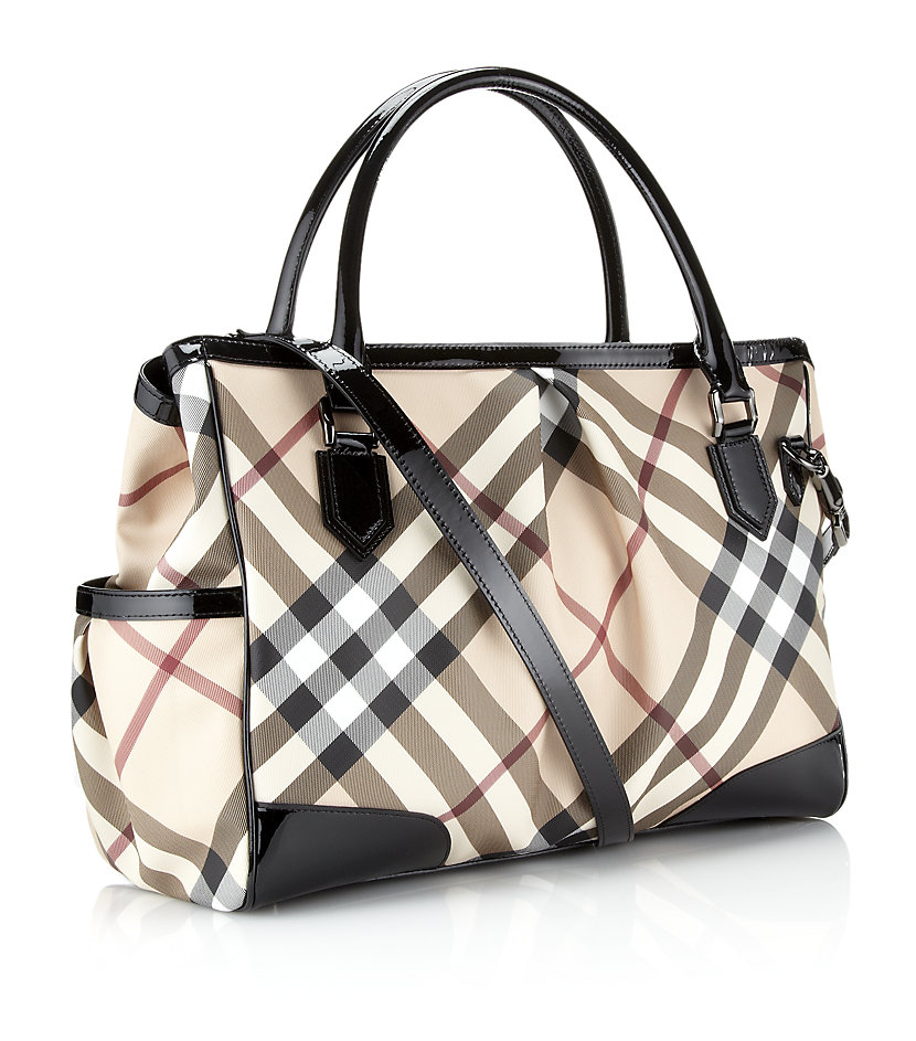 black burberry changing bag