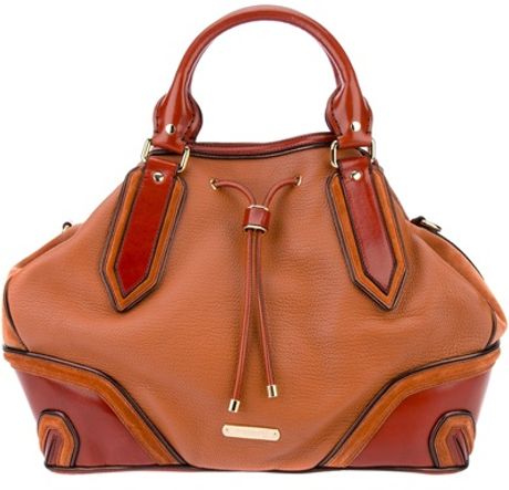 Burberry Prorsum Contrasting Tote in Orange - Lyst