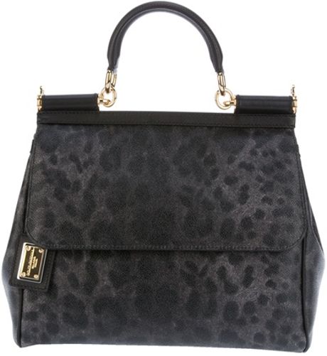 Dolce & Gabbana Leopard Print Bag in Gray (leopard) - Lyst