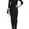 Donna Karan New York Paneled Stretchjersey Dress in Blue (navy) - Lyst