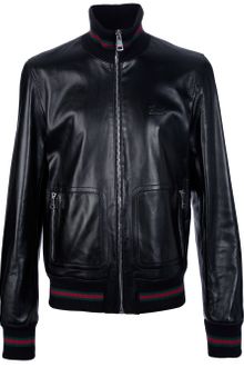 Gucci Classic Leather Jacket - Lyst