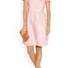 Oscar De La Renta Lace and Silk Faille Dress in Pink - Lyst