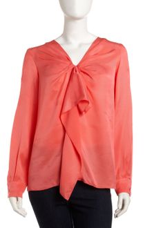 Rachel Roy Silk Twill Cascade Blouse - Lyst