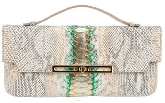 Stark Python Skin Clutch Bag - Lyst