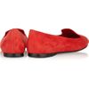 Yves Saint Laurent Evalyn Suede and Metal Loafers in Red - Lyst