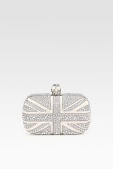 Alexander McQueen Studded Suede Union Jack Clutch - Lyst
