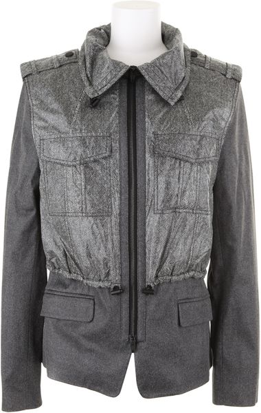 Alexander Wang Layering Effect Jacket in Viscose in Gray - Lyst