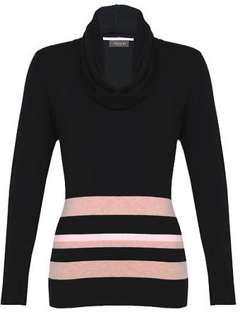 Alexon  Cowl Neck Stripey Jumper - Lyst