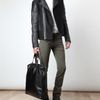 Balenciaga Leather and Flecked Tweed Motorcycle Jacket in Black for Men - Lyst
