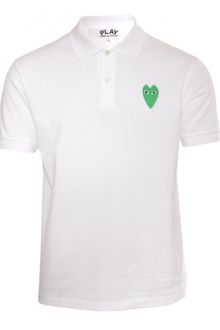 Comme Des Garçons  Small Green Heart Polo  - Lyst