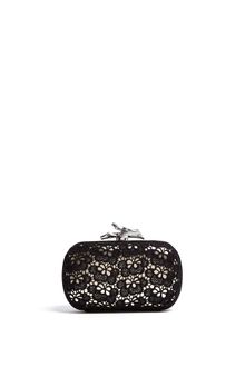 Diane Von Furstenberg Small Lytton Lace On Leather Clutch - Lyst