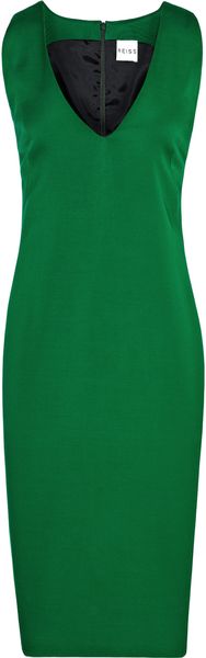Reiss Deep V Cocoon Dress - Lyst