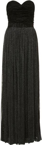 Topshop Lurex Maxi Dress By Rare - Lyst