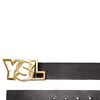 Yves Saint Laurent 35cm Brushed Leather Belt in Black for Men - Lyst