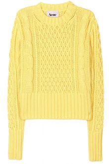 Acne Lia Cable Knit Pullover - Lyst
