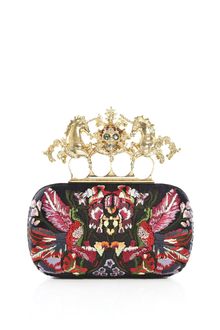 Alexander McQueen Unicorn Knuckleduster Embroidered Clutch - Lyst