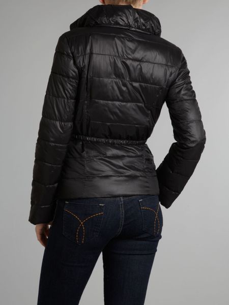 belted padded jacket