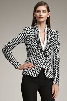 Armani Pleatedlapel Dot Print Jacket - Lyst