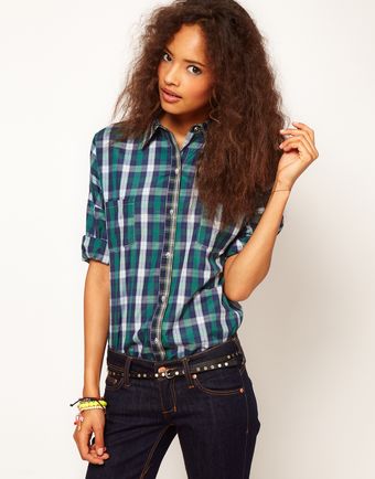 ASOS Collection Shirt with Mixed Checks - Lyst