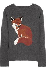Aubin & Wills Portland Fox Intarsia Merino Wool Sweater