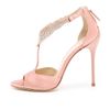 B Brian Atwood Loreto Crystal Sandals in Pink (champagne) - Lyst