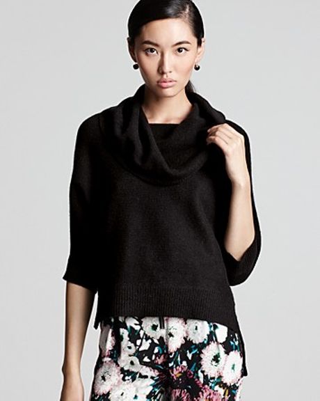 Bcbgmaxazria Oversize Cowl Neck Reece Sweater in Black - Lyst