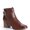 Calvin Klein Buckle Booties Neema Mid Heel in Brown (black) - Lyst