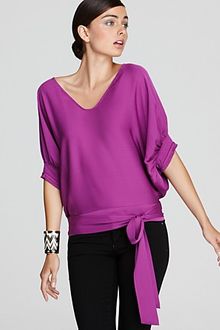 Diane Von Furstenberg  Edna Three Quarter Sleeve Top - Lyst