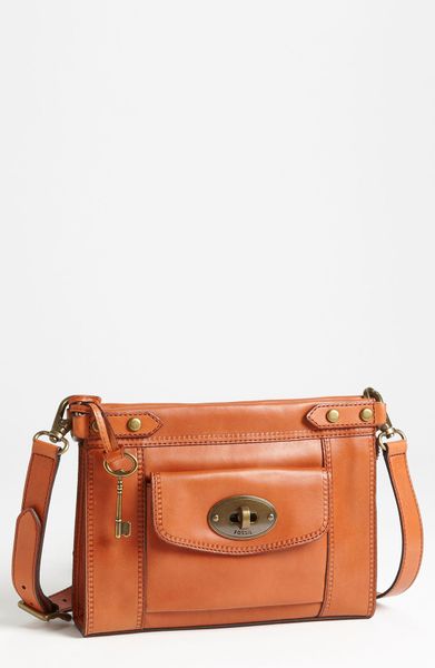 fossil orange bag