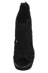 House Of Harlow Bernadete Peep Toe Bootie Featuring Swirling Serpentine Cutouts