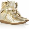 Isabel Marant Bird Metallic Leather Sneakers in Gold - Lyst