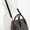 Kate Spade Sylvie Patent Leather Satchel in Black (black/ beige) - Lyst