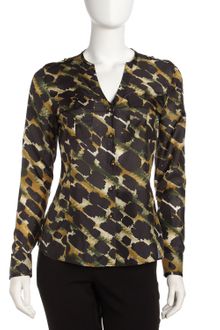 Lafayette 148 New York Gabby Printed Silk Blouse - Lyst