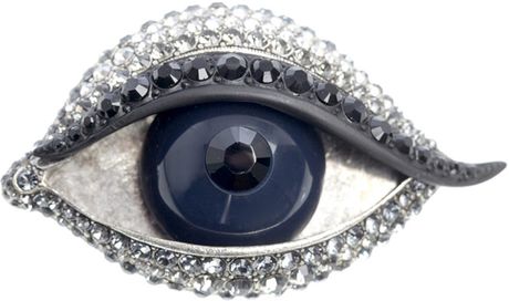 Lanvin Les Yeux Delsa Eye Brooch in Gray (grey) - Lyst