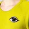 Lanvin Les Yeux Delsa Eye Brooch in Gray (grey) - Lyst