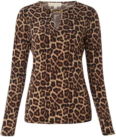 michael kors leopard blouses