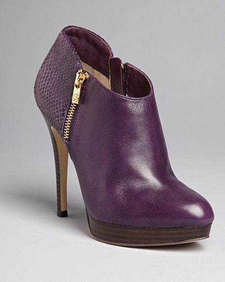 Michael Kors Michael Booties York High Heel in Purple - Lyst