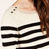 Oasis Breton Stripe Military Jumper in Black (multi-coloured) - Lyst
