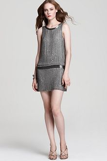 Parker Sequin Dress Striped - Lyst