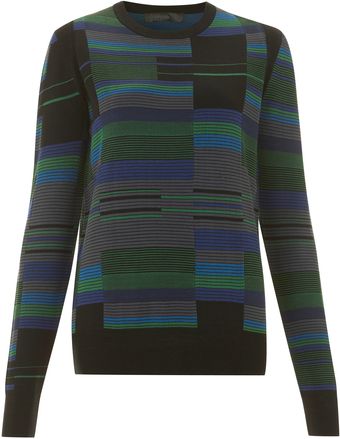 Proenza Schouler Green Striped Jumper - Lyst