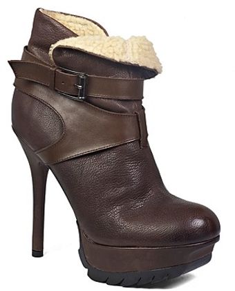 Sam Edelman Faux Shearling Platform Booties Valentina - Lyst