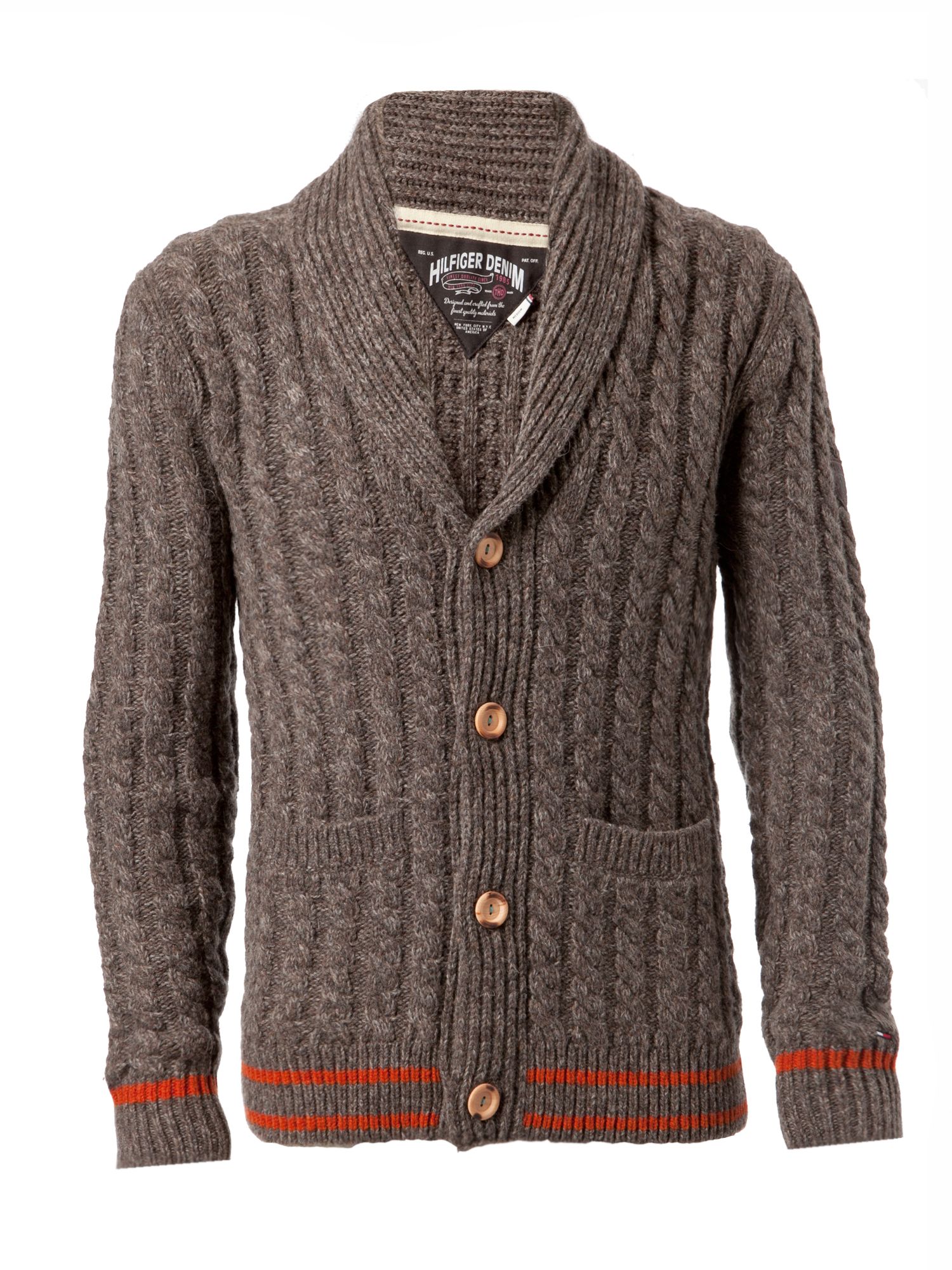 Tommy Hilfiger Santafe Long Sleeved Cardigan in Brown for Men Lyst