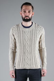 Vanishing Elephant Baker Heavy Weight Wool Cable Knit Pullover - Lyst